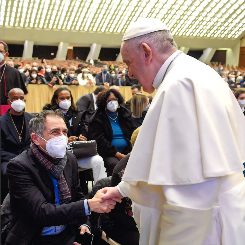 valerio lombardo con papa Francesco